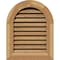 Ekena Millwork Round Top Gable Vent Functional, Western Red Cedar Gable Vent w/1" x 4" Flat Trim Frame, 16"W x 26"H GVWRT16X2601RFUWR - alternate 1
